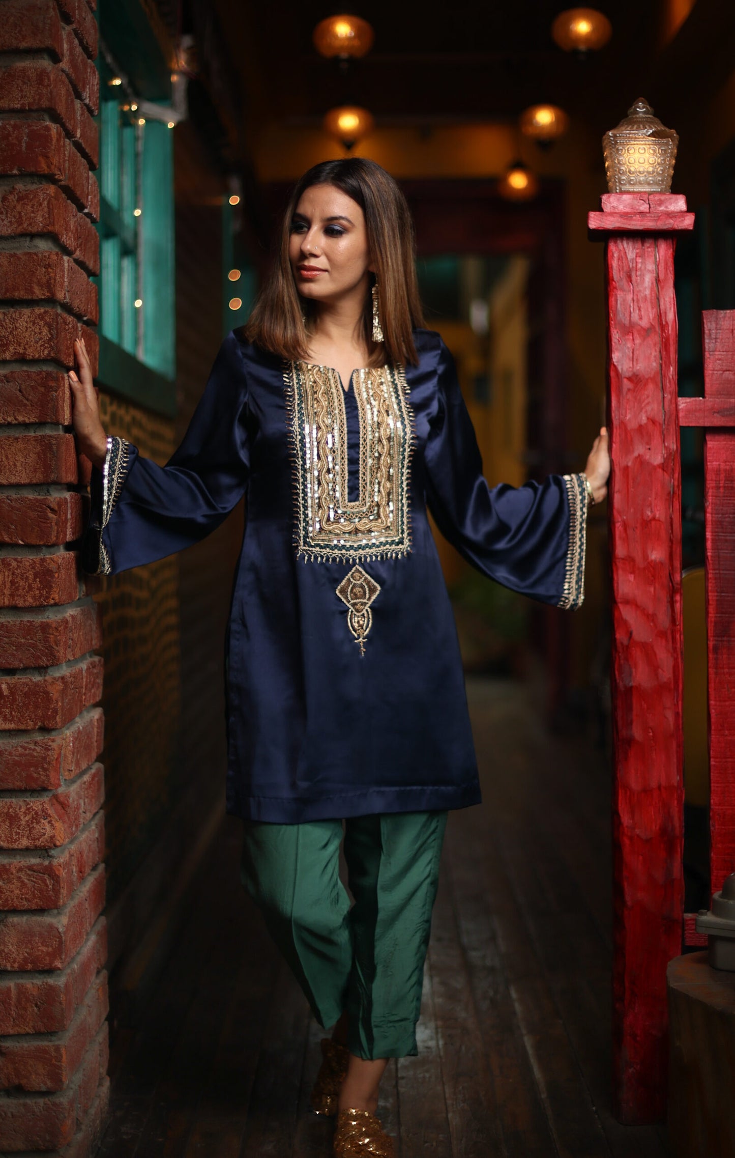 Hand Embroidered Co-Ord Set (2 Pc)