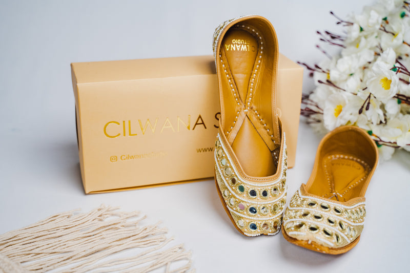 Golden Mirror Jutti — product detail