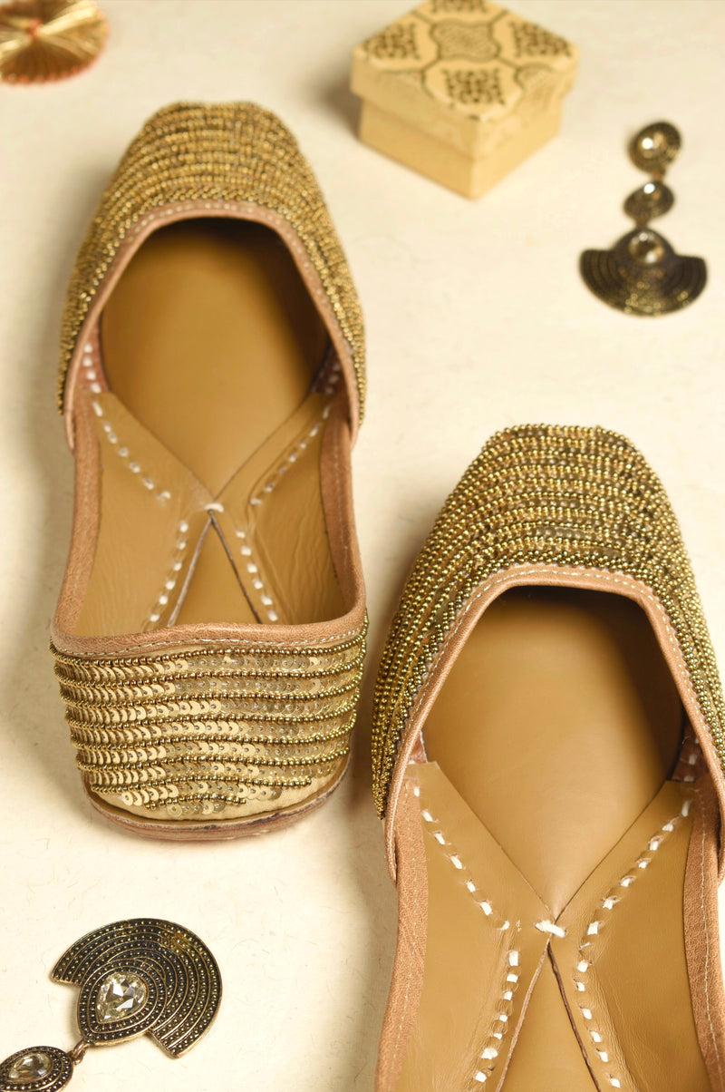 Golden Sequin Jutti — product detail