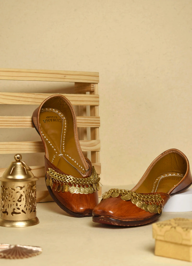 Leather Boho Coins Jutti — product detail