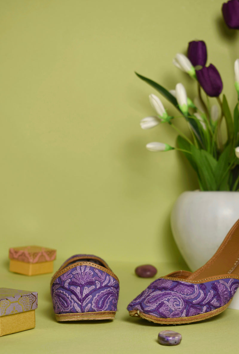 Purple Tone on Tone Aari Jutti — product detail