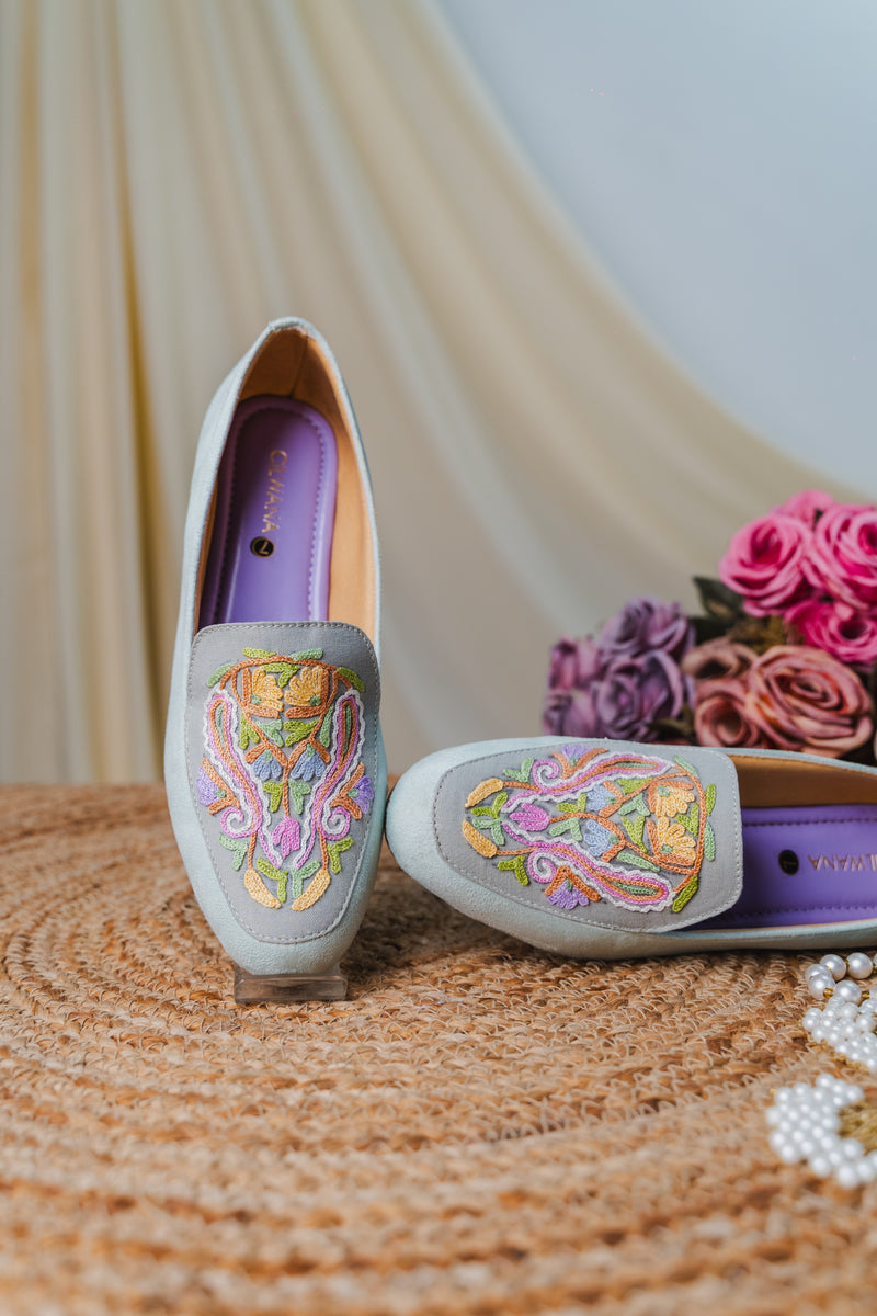 Sea Green Almond Aari Shoes — product detail