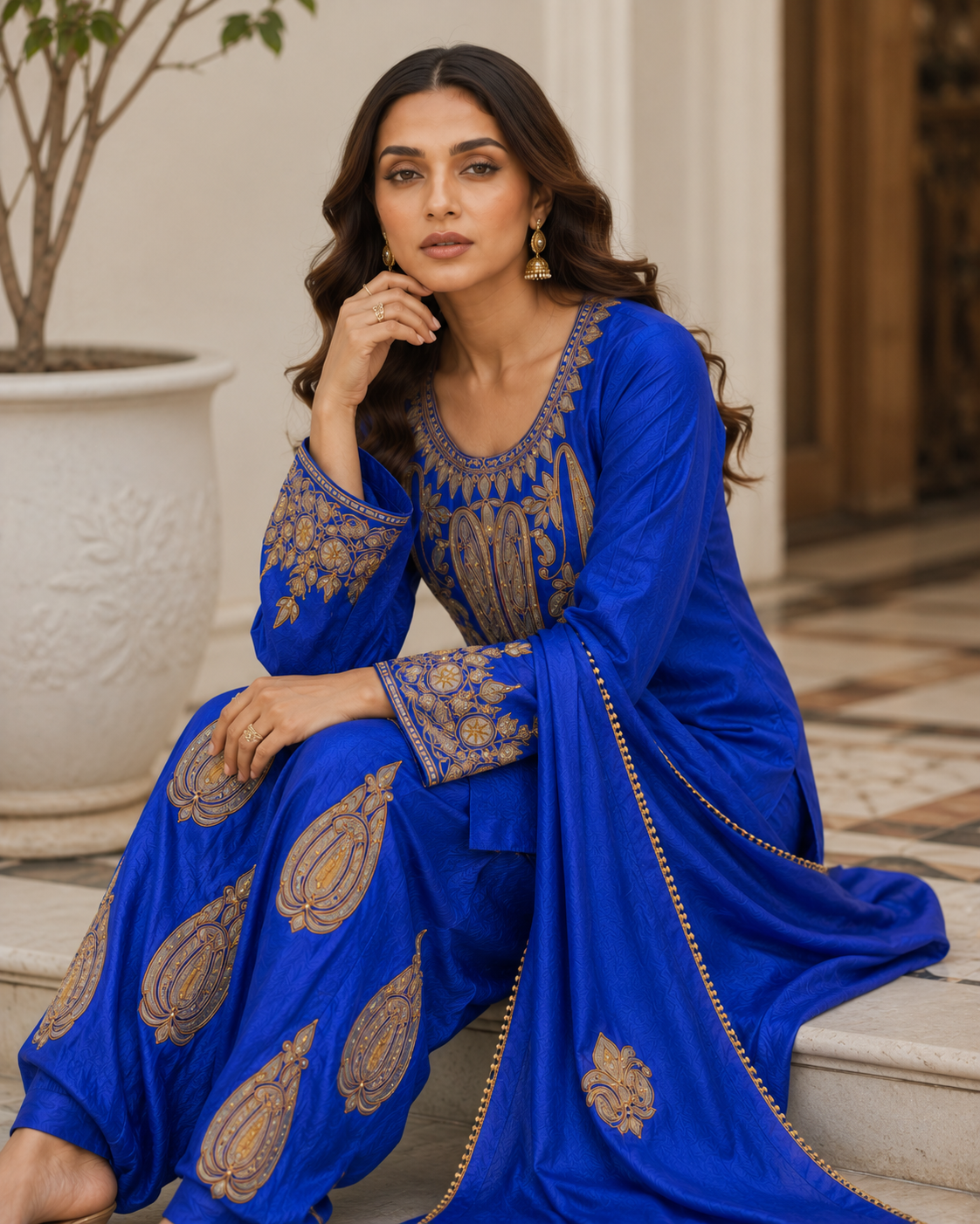 Neel Farshi Tilla Set