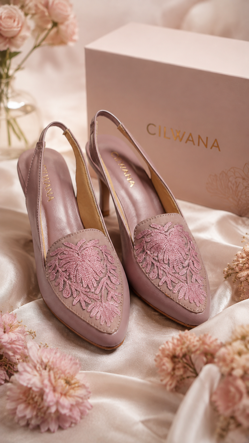 Mauve Chinar Aari Heel — product detail