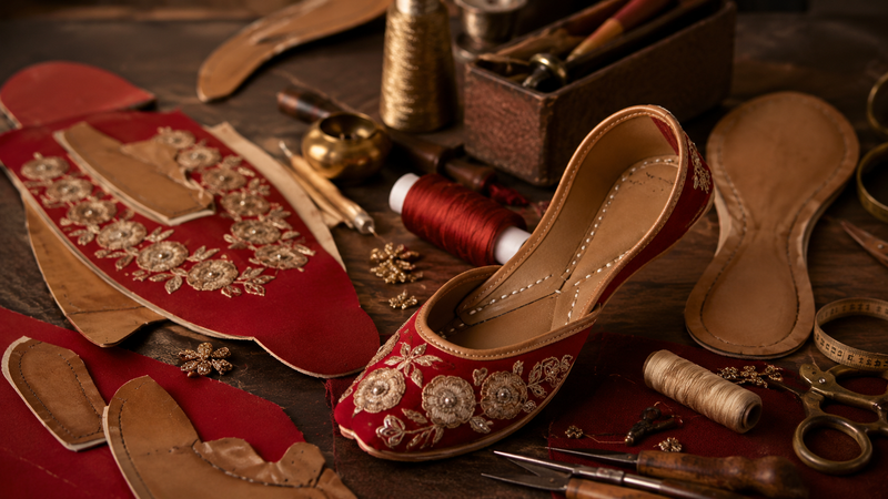The Making of an Embroidered Jutti