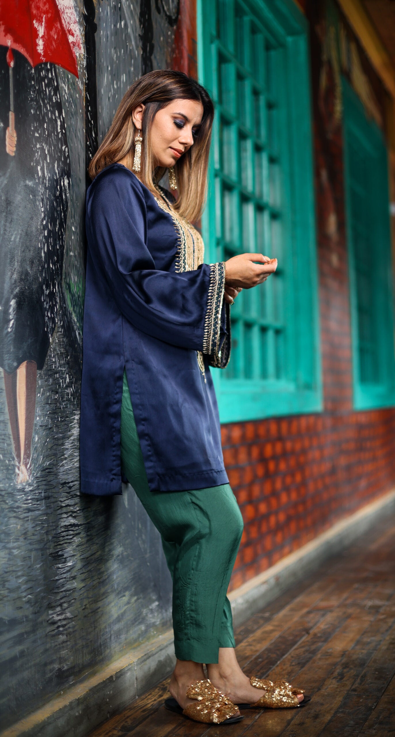 Hand Embroidered Co-Ord Set (2 Pc)