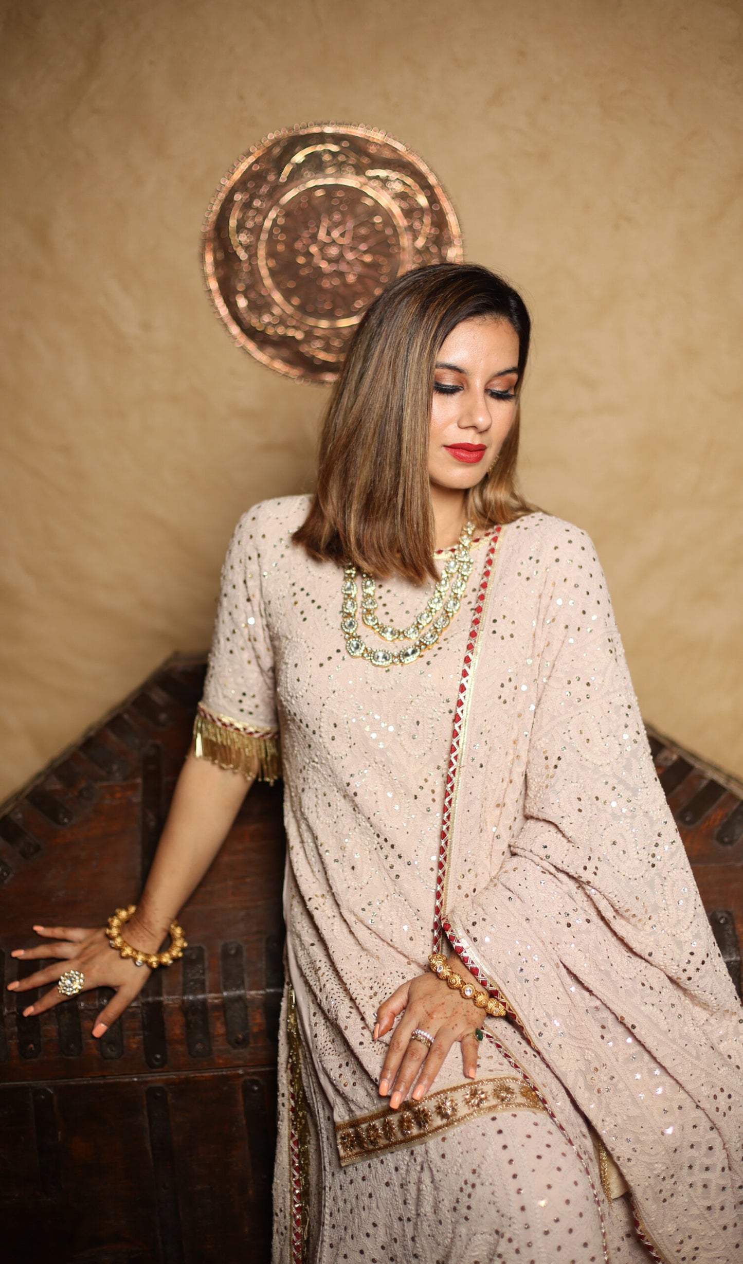 The Chikankari & Mukaish Lehnga