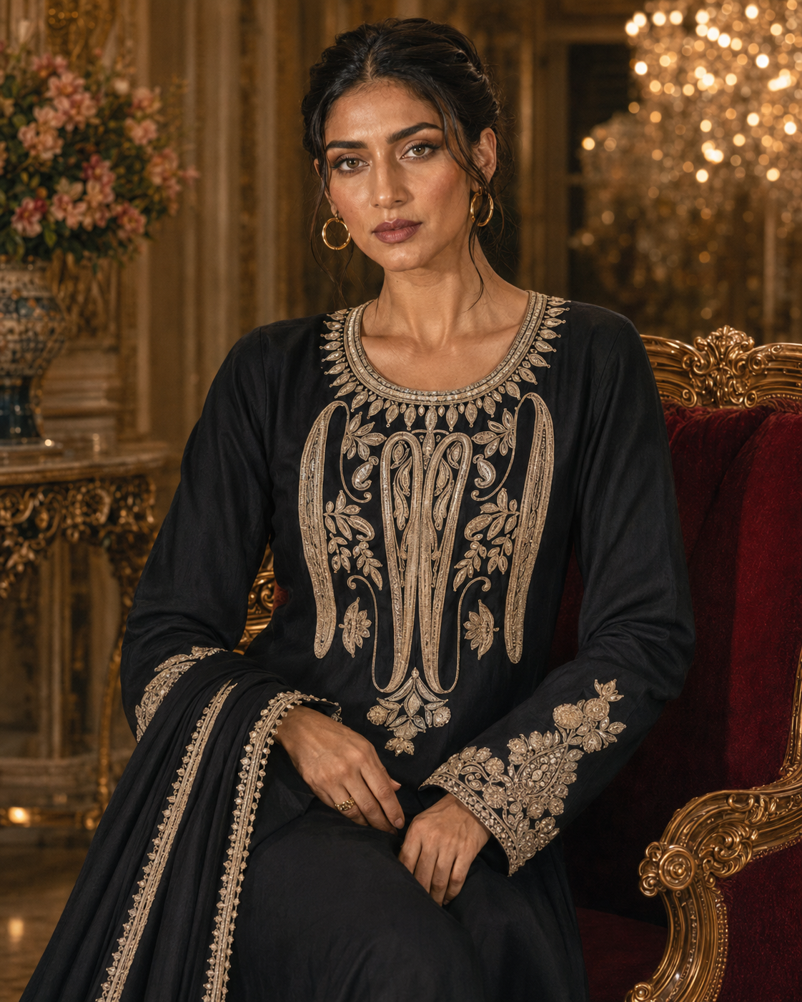 Siyah Farshi Tilla Set