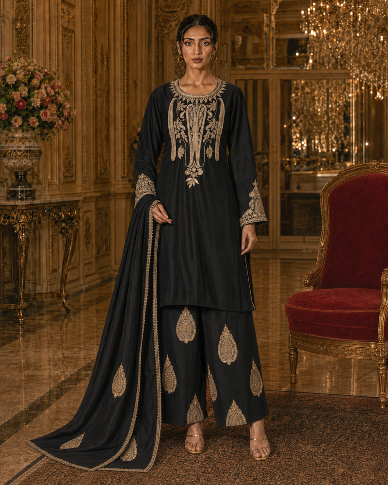 Siyah Farshi Tilla Set