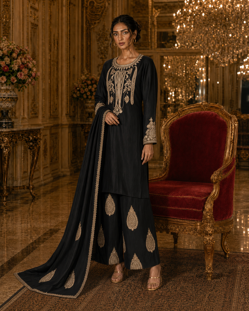 Siyah Farshi Tilla Set