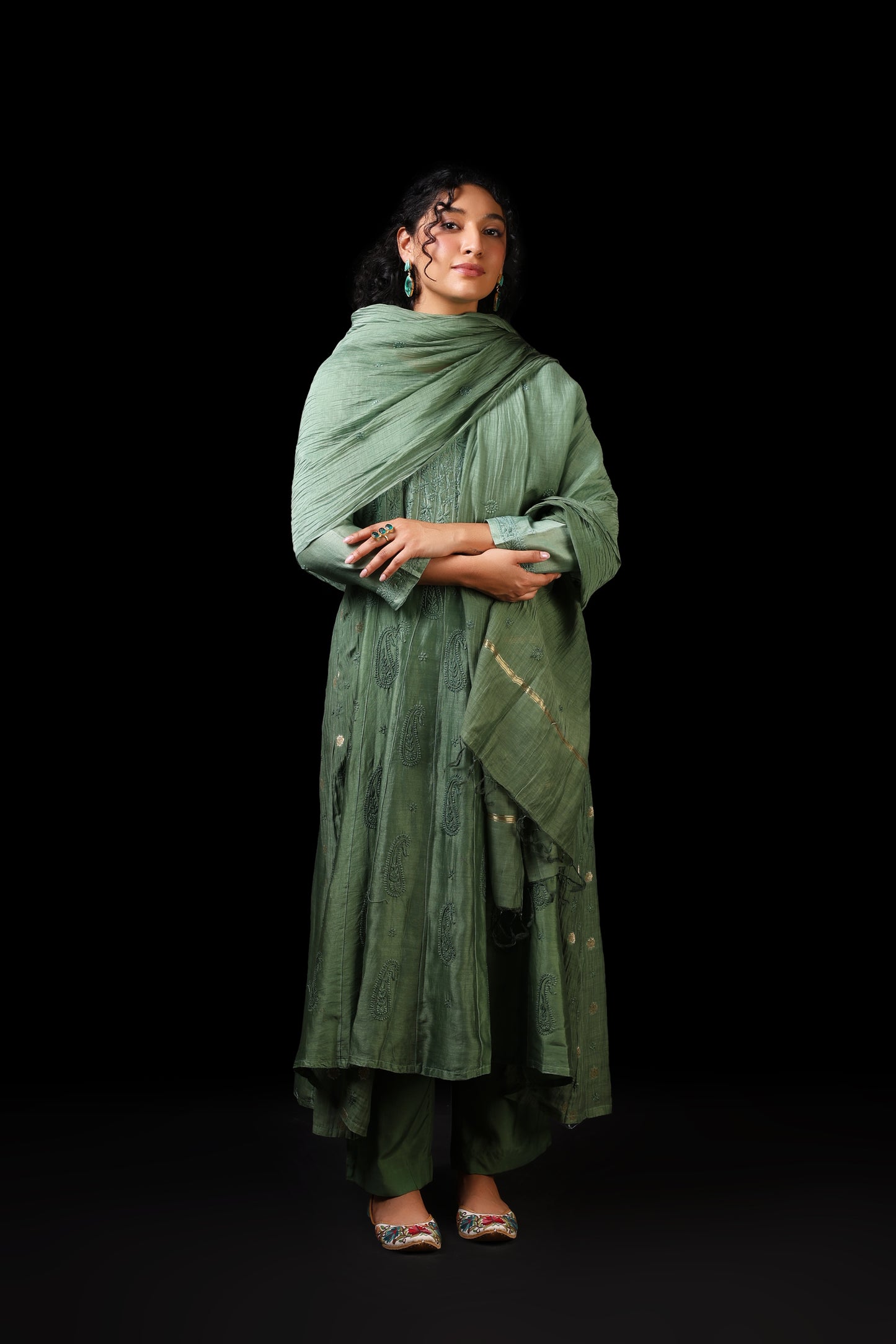 Banarasi Chanderi Anarkali