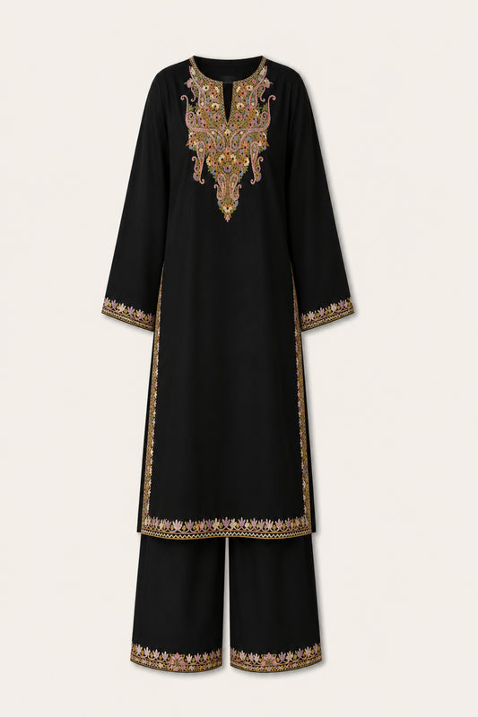 Noir Aari Cotton Co-ord Set