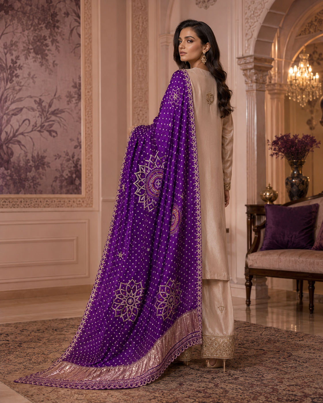 Mehr Bandhej Silk Co-ord Set