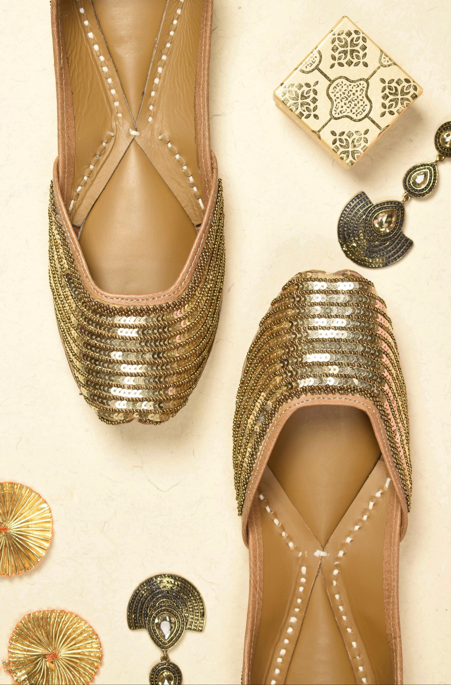 Golden Sequin Jutti