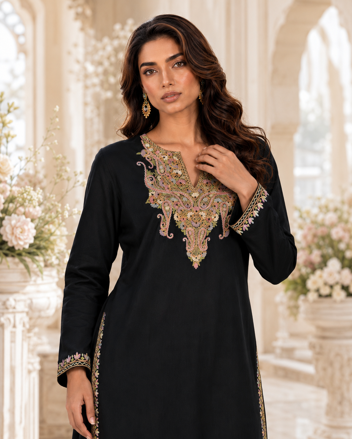 Noir Aari Cotton Co-ord Set
