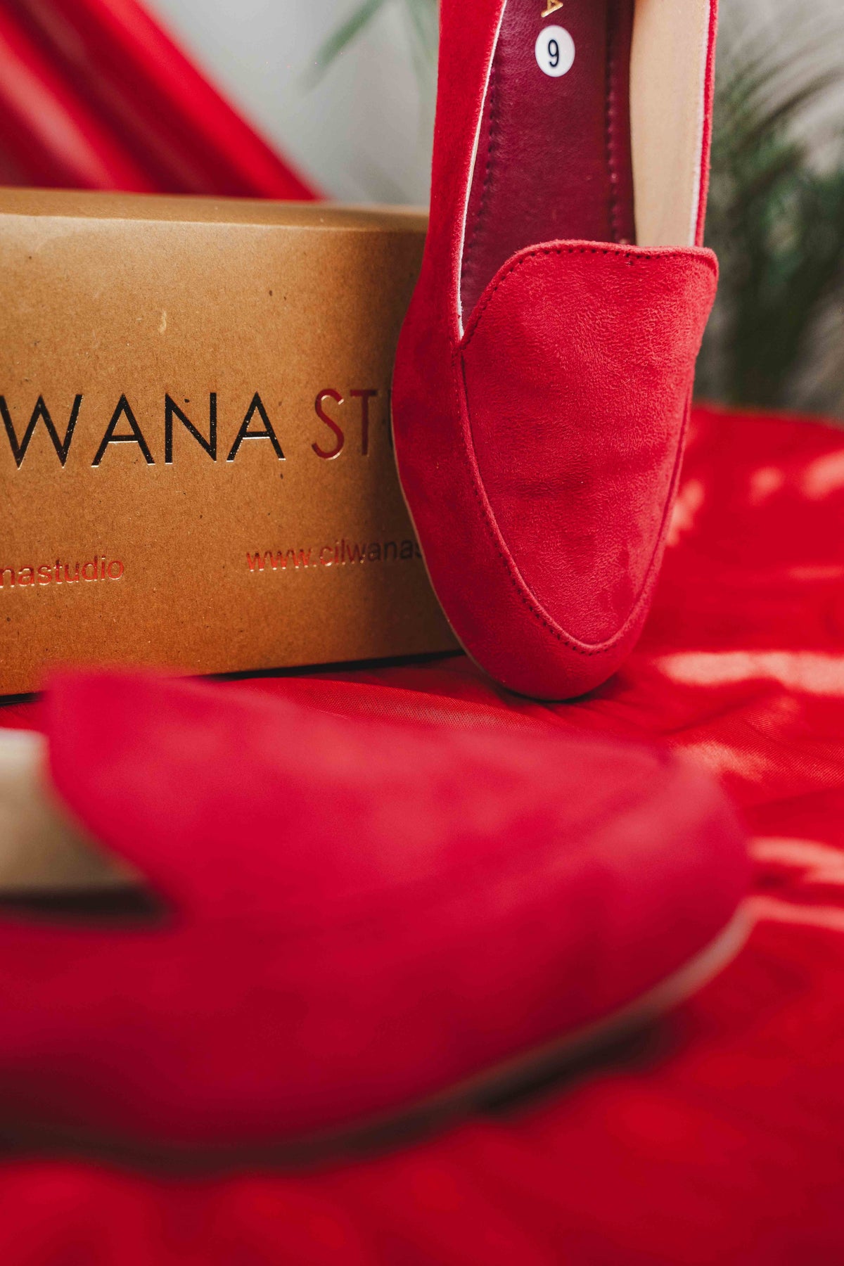 Red Plain Shoes