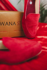 Red Plain Shoes