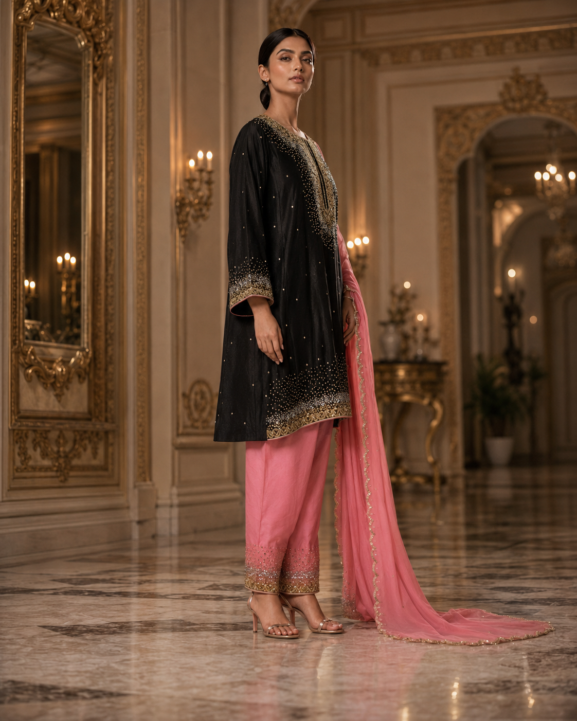 Noir Blush Sequin Co-ord Set