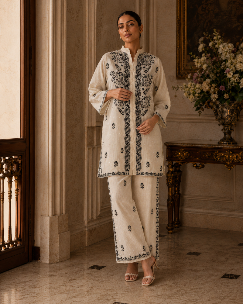 Noor Tissue Chikankari Co-ord Set