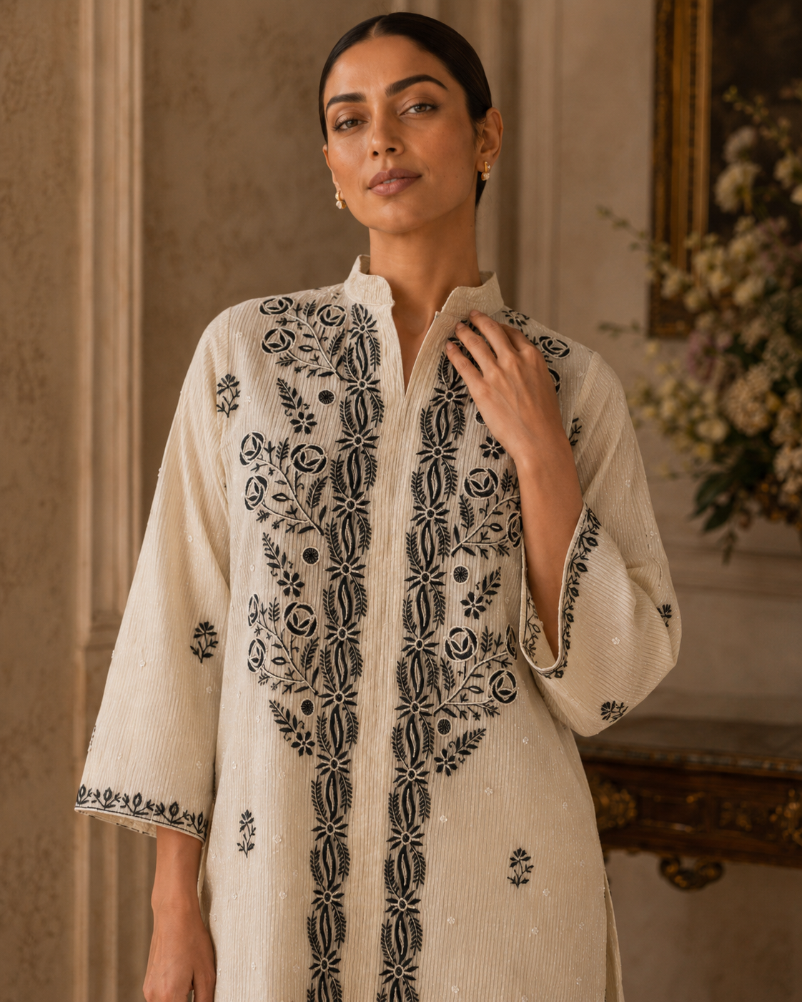 Noor Tissue Chikankari Co-ord Set