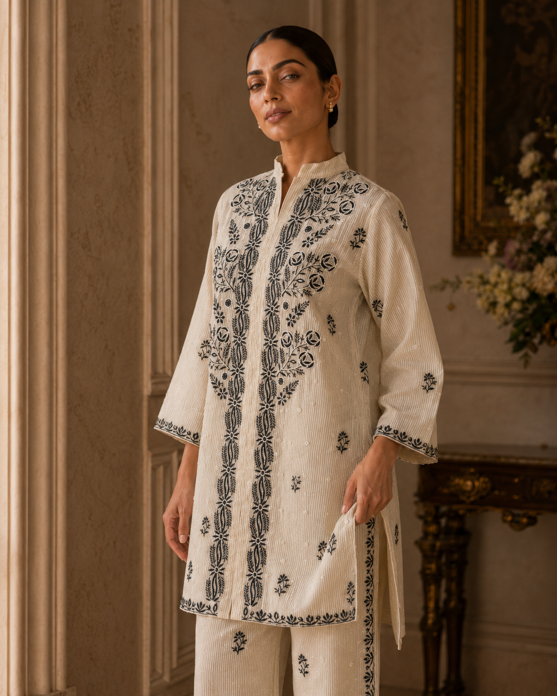 Noor Tissue Chikankari Co-ord Set