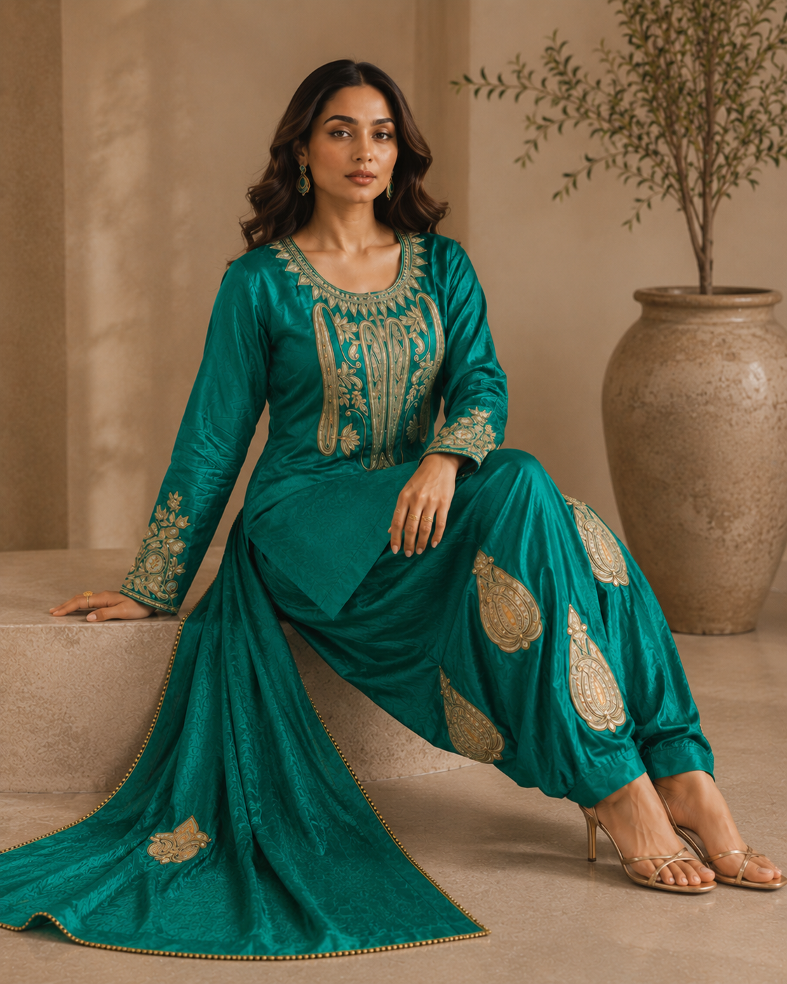 Zumurrud Farshi Tilla Set