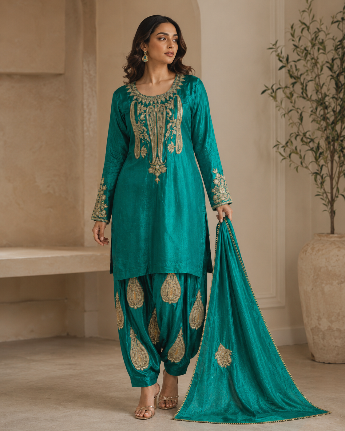 Zumurrud Farshi Tilla Set
