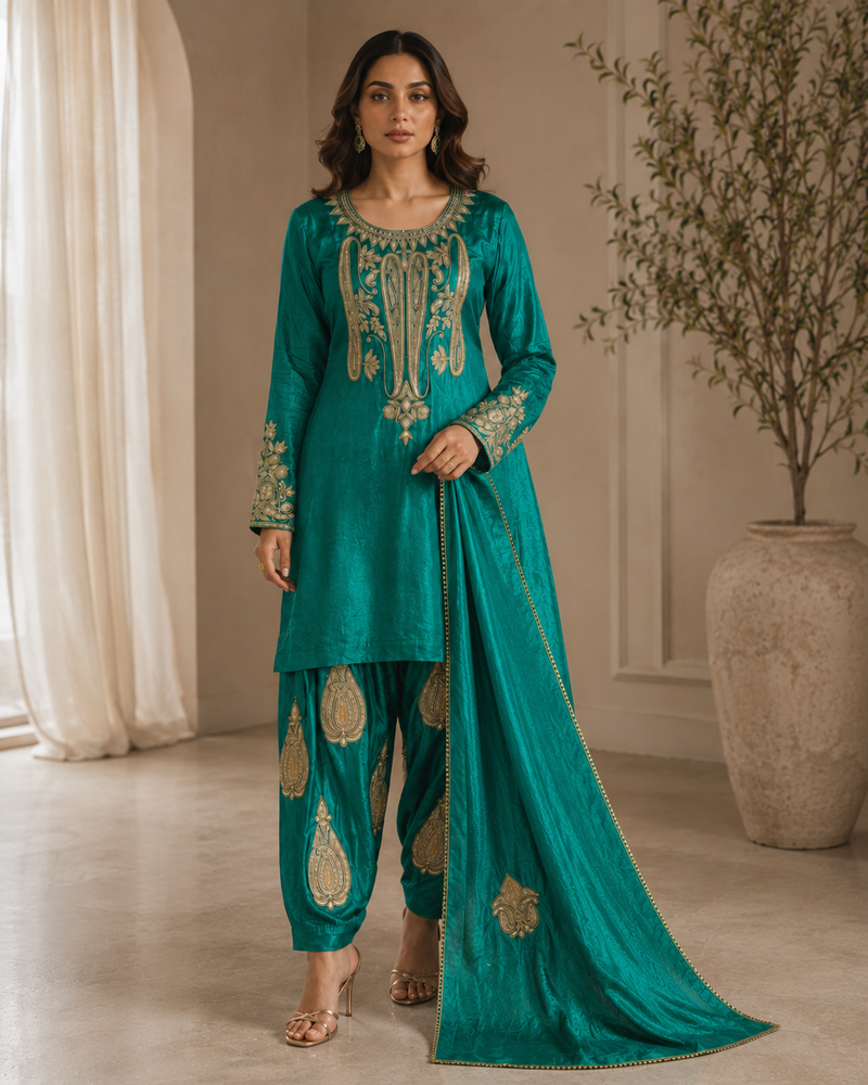Zumurrud Farshi Tilla Set