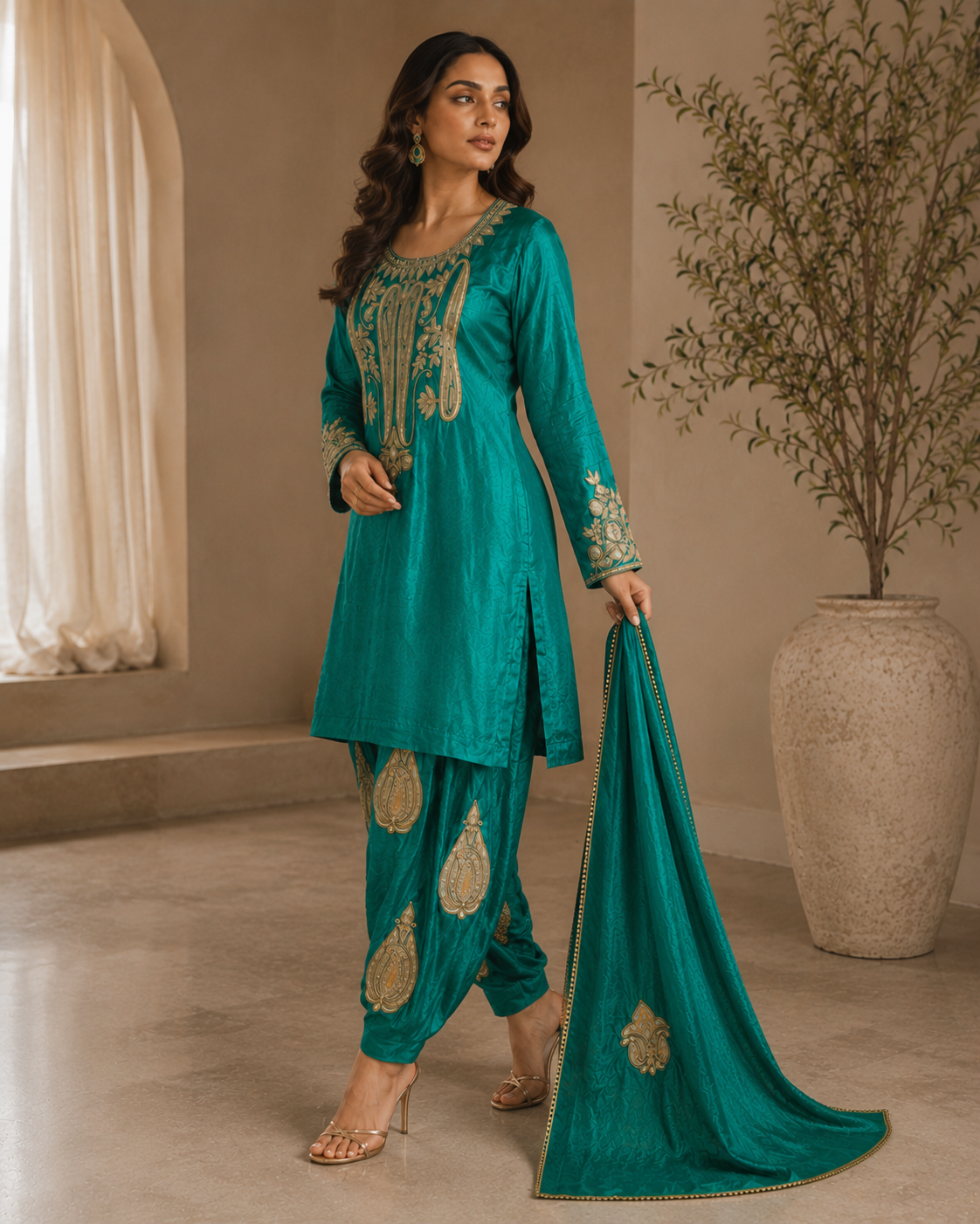 Zumurrud Farshi Tilla Set