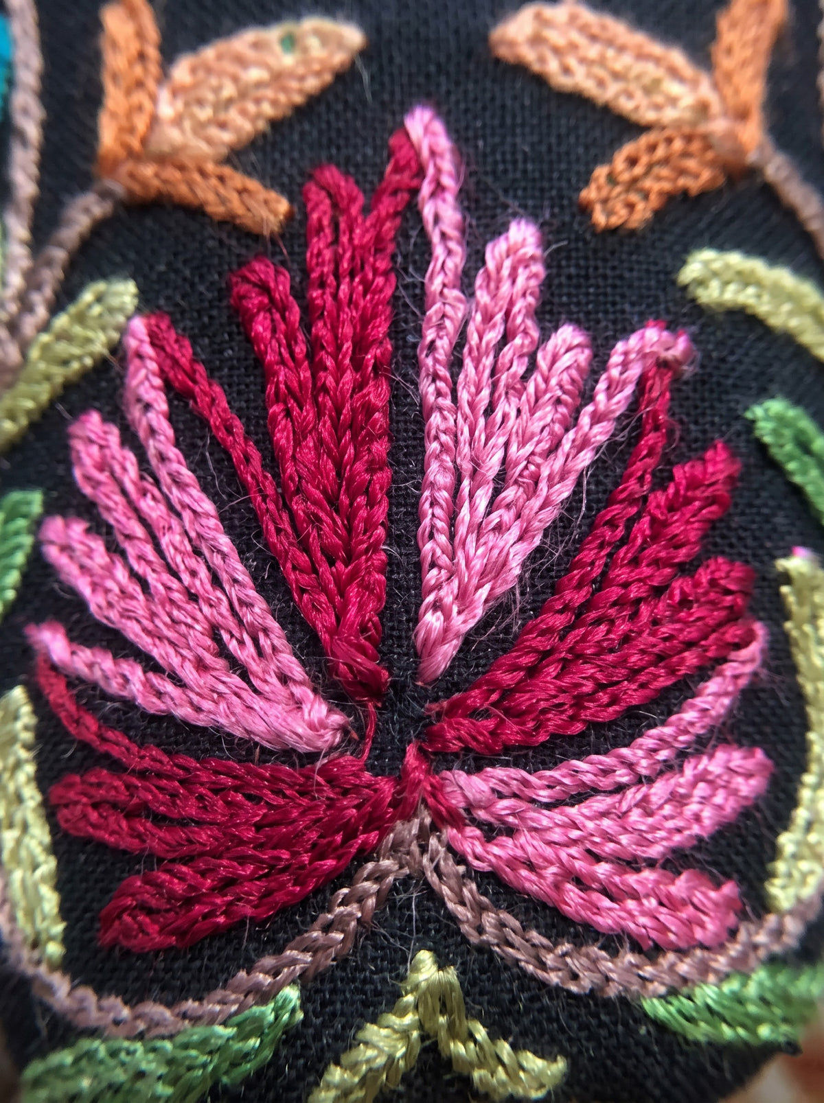 Multi Floral Aari Jutti