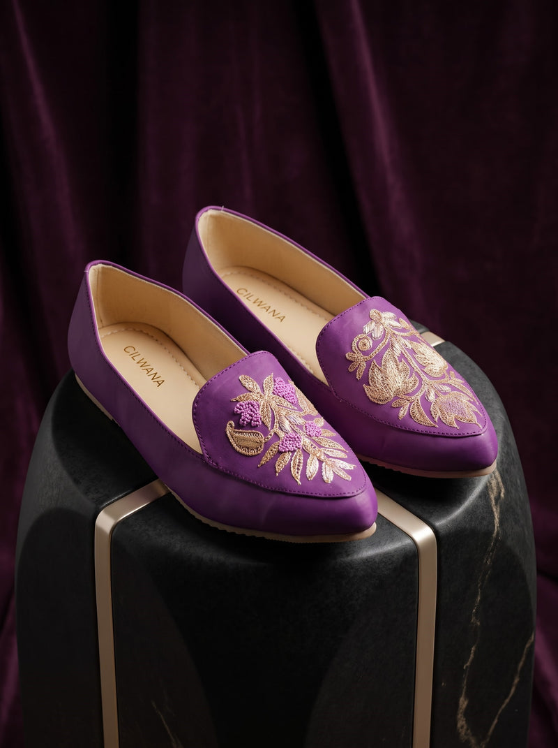 Purple Multi Floral Tilla Shoes — product detail